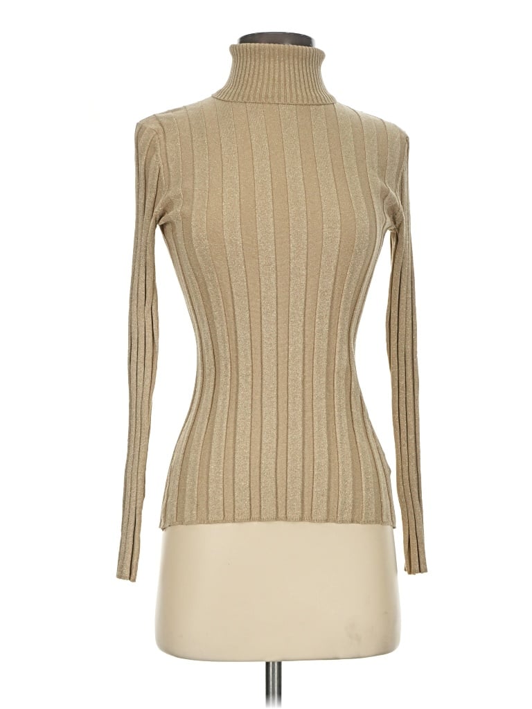 Pre-owned Style & Co Turtleneck Sweater In Tan