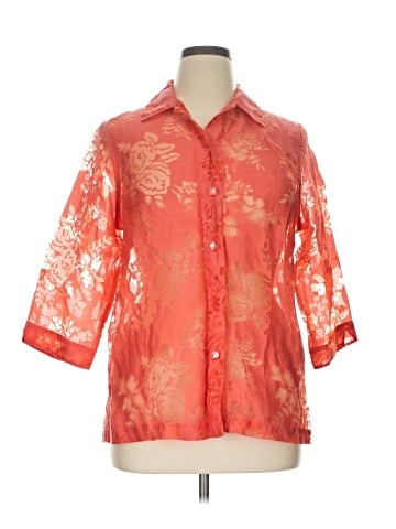 TanJay 3/4 Sleeve Button-Down Shirt (view 1)