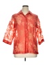 TanJay Orange 3/4 Sleeve Button-Down Shirt Size 14 - photo 1