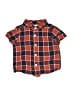 Gymboree 100% Cotton Plaid Red Short Sleeve Button-Down Shirt Size 3-6 mo - photo 1
