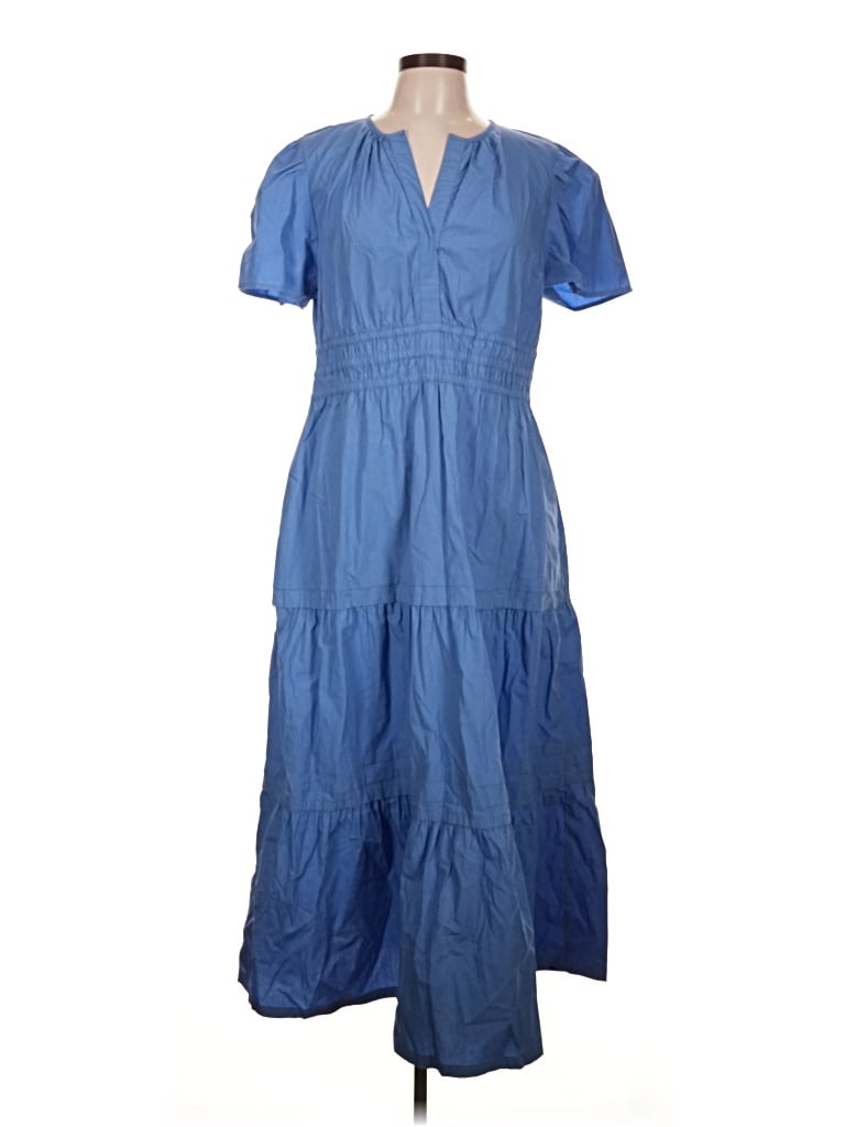 Pre-owned Quince Casual Dress In Blue