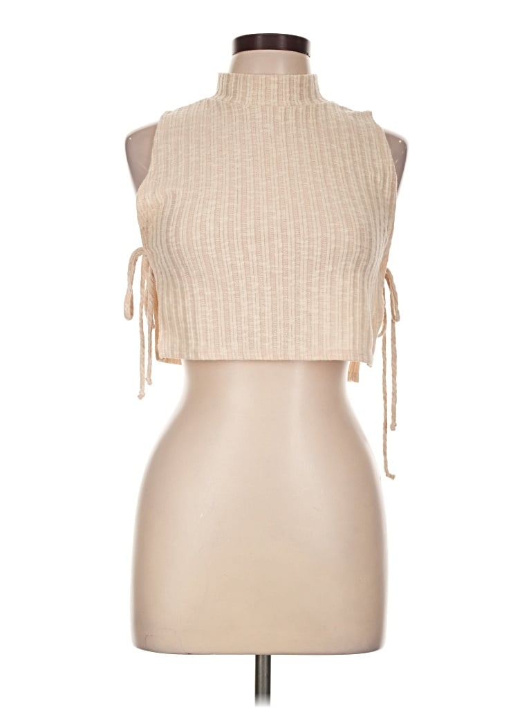 Pre-owned Pretty Garbage Sweater Vest In Tan