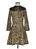 Zara Basic Animal Print Gold Cocktail Dress Size S - photo 1