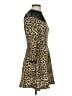 Zara Basic Animal Print Gold Cocktail Dress Size S - photo 4