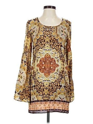 Olivaceous Long Sleeve Silk Top (view 1)