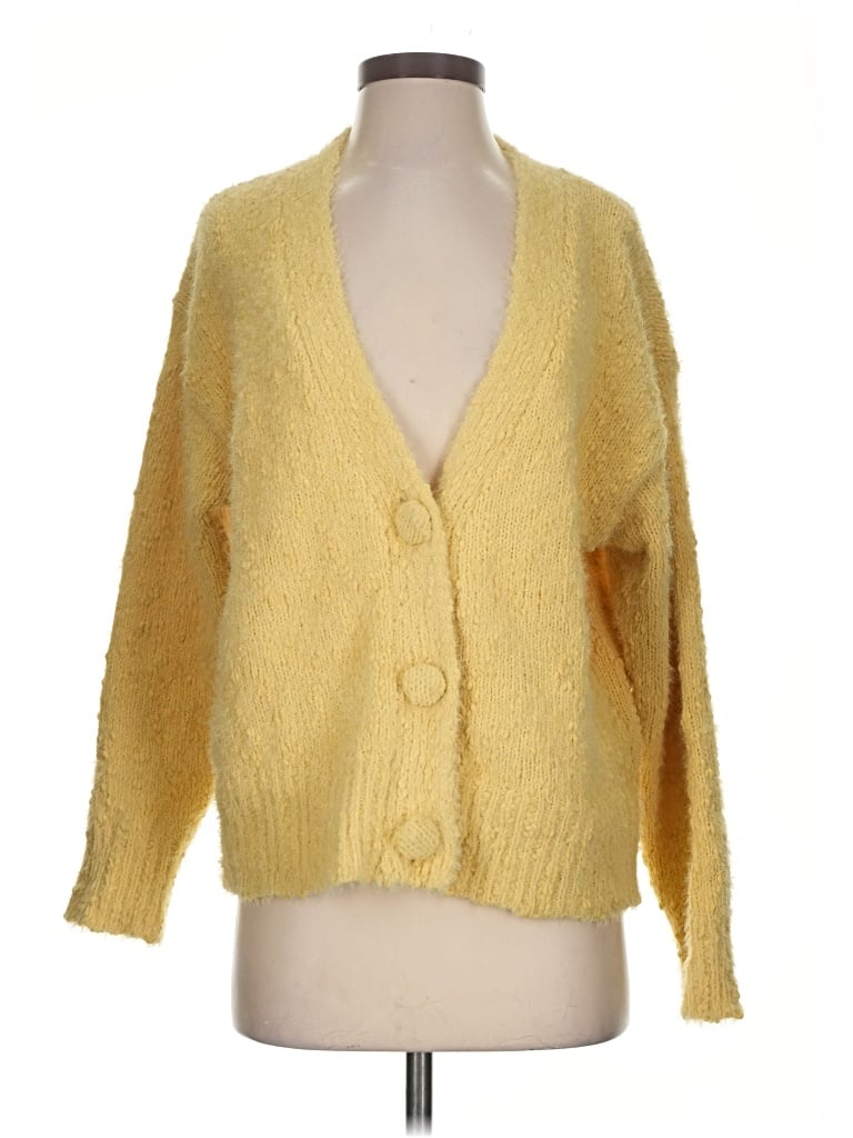 Pre-owned Lush Cardigan Sweater In Yellow