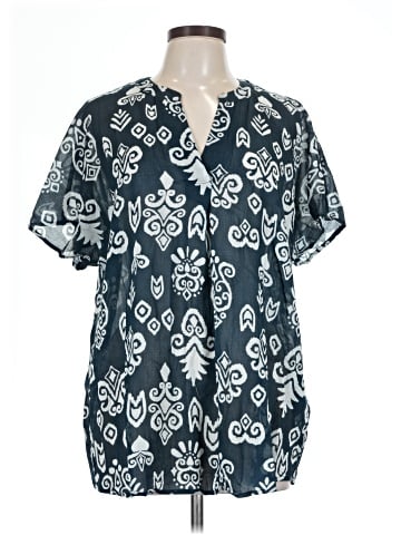 Ulla Popken Short Sleeve Blouse (view 1)