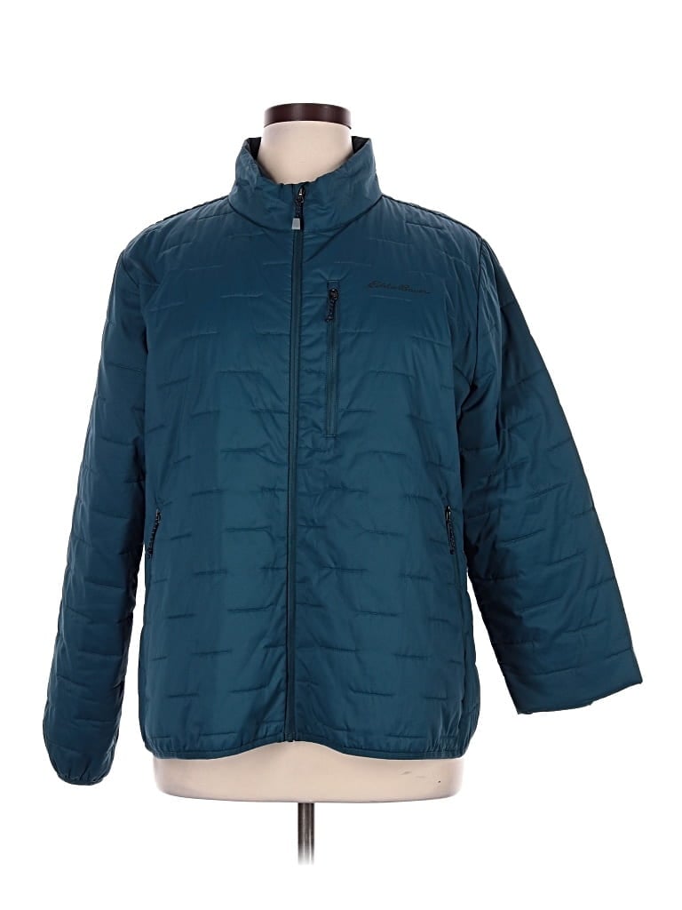 Pre-owned Eddie Bauer Jacket In Teal