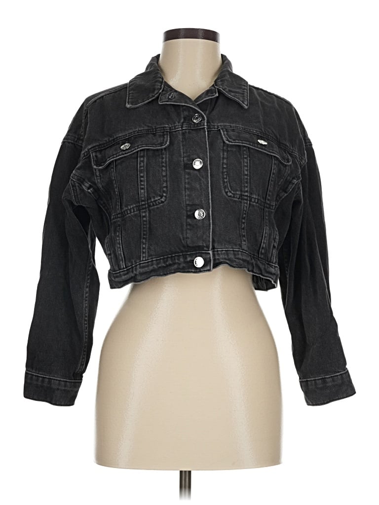 Pre-owned Asos Design Denim Jacket In Black