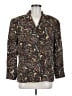 August Silk 100% Silk Paisley Brown Silk Blazer Size 12 - photo 1