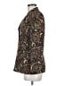 August Silk 100% Silk Paisley Brown Silk Blazer Size 12 - photo 5