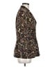 August Silk 100% Silk Paisley Brown Silk Blazer Size 12 - photo 4