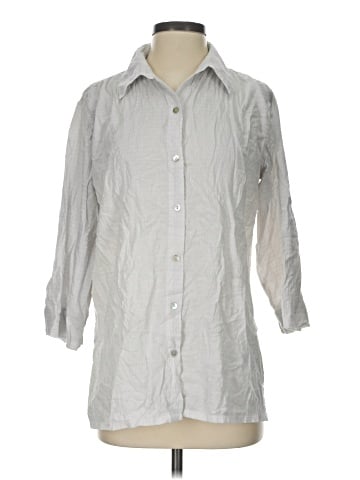 Chico's Design 3/4 Sleeve Button-Down Shirt (view 1)