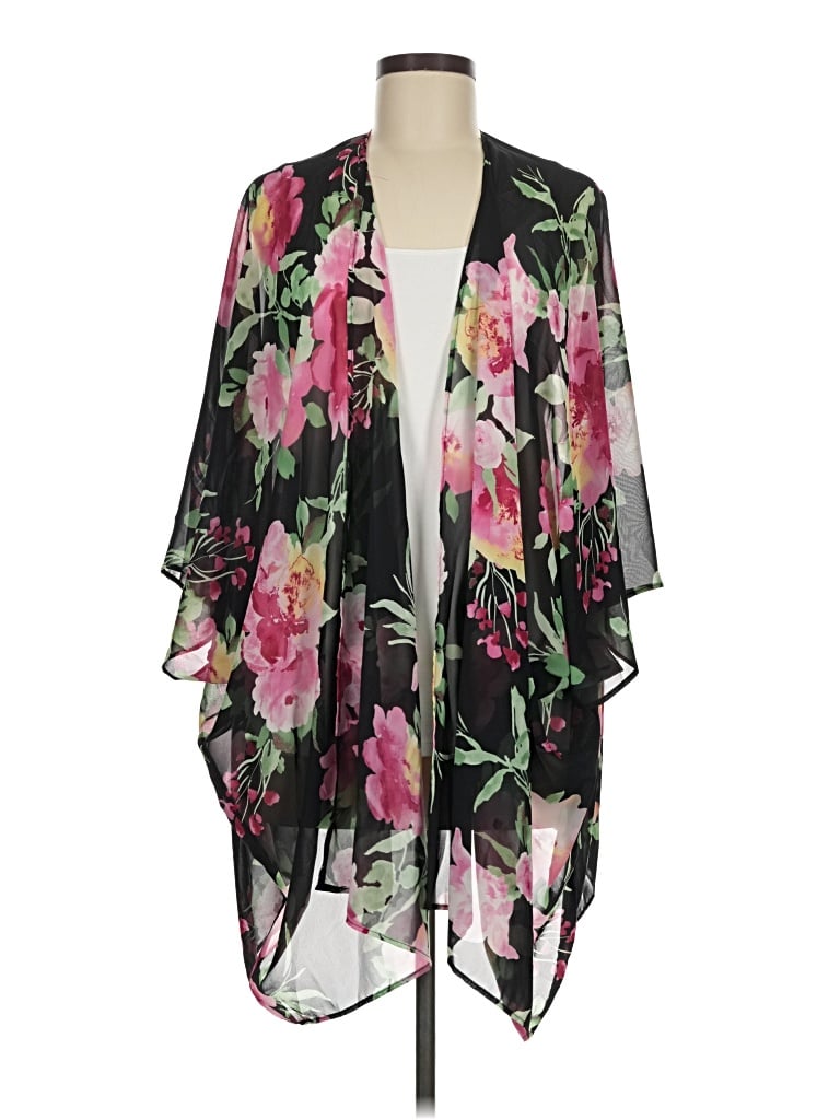 Pre-owned Emerald Kimono In Black