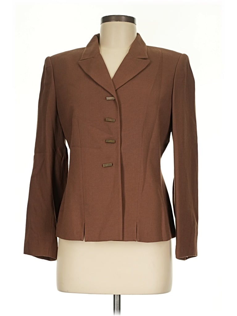 Pre-owned Le Suit Blazer Jacket In Brown
