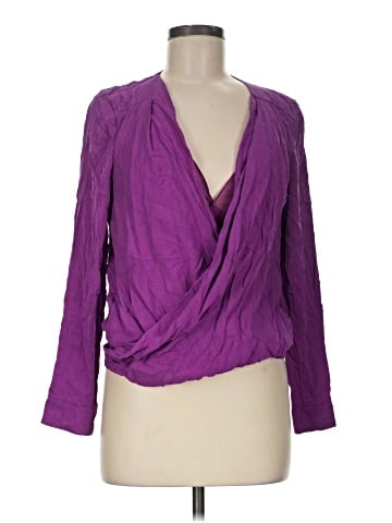 Diane von Furstenberg Long Sleeve Silk Top (view 1)