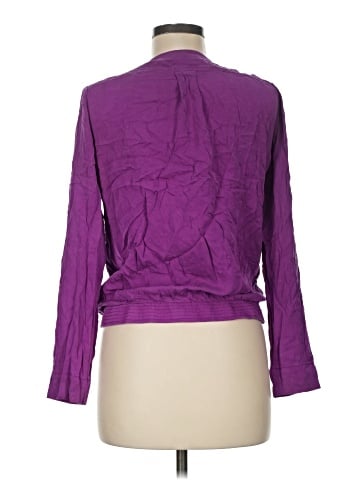 Diane von Furstenberg Long Sleeve Silk Top (view 2)