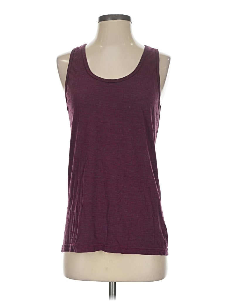 Pre-owned American Apparel Tank Top Burgundy Halter Neckline Tops