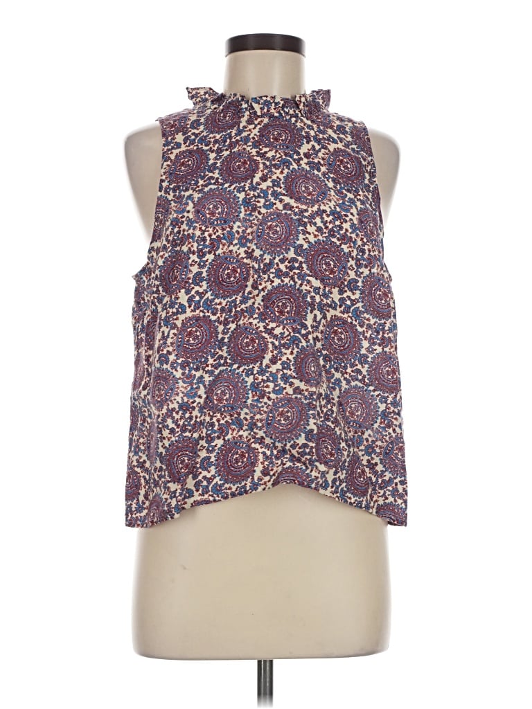 Pre-owned Jcrew Sleeveless Blouse In Purple
