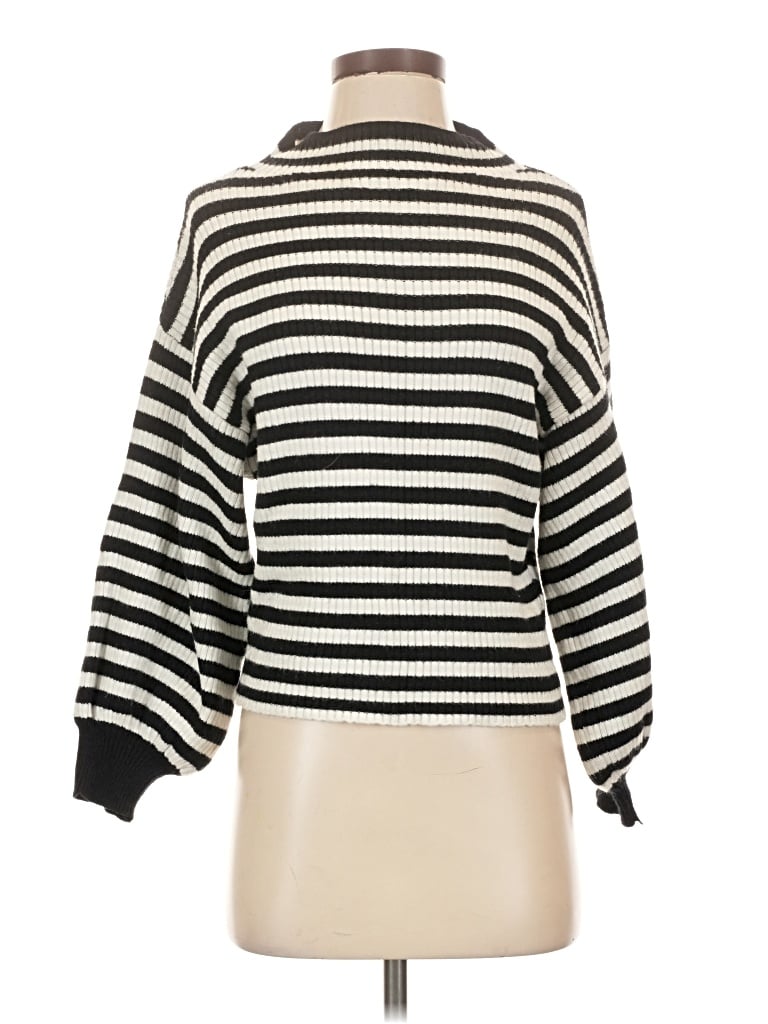 Pre-owned Line & Dot Turtleneck Sweater In Ivory