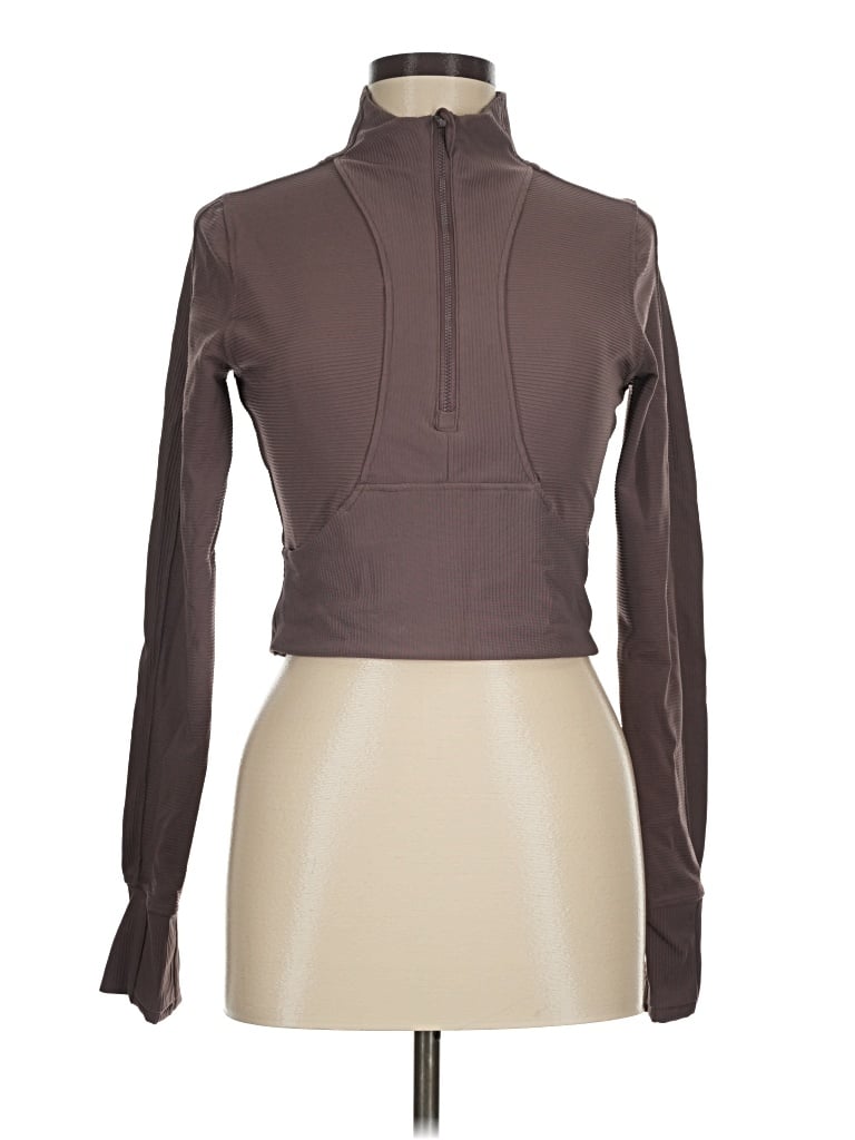 Pre-owned 90 Degree By Reflex Long Sleeve Turtleneck In Brown