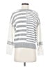 CATHERINE Catherine Malandrino 100% Acrylic Stripes White Silver Pullover Sweater Size S - photo 1