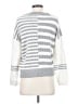 CATHERINE Catherine Malandrino 100% Acrylic Stripes White Silver Pullover Sweater Size S - photo 2