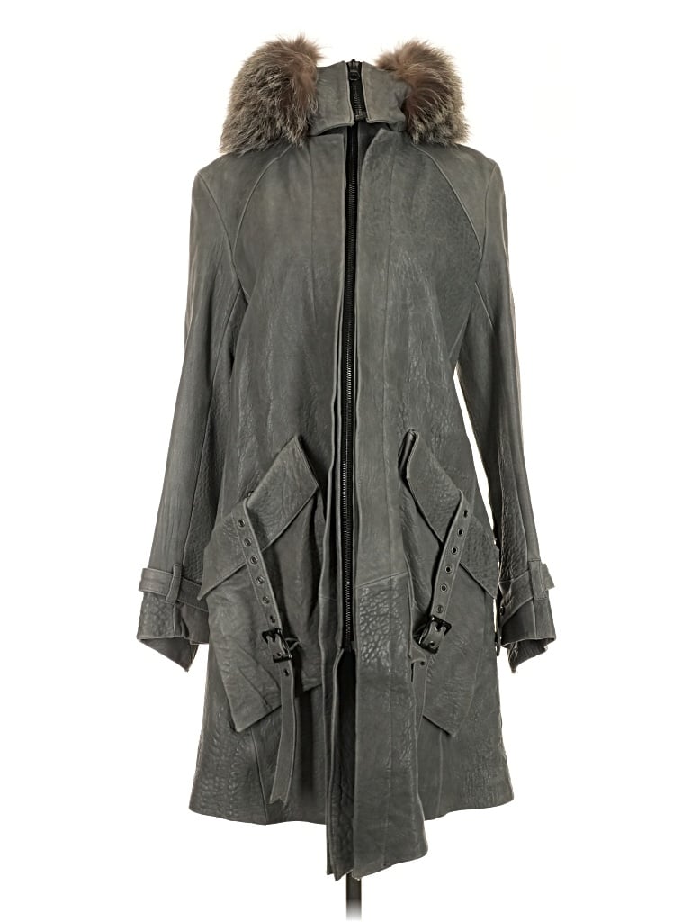 Pre-owned Assorted Brands Coat In Gray