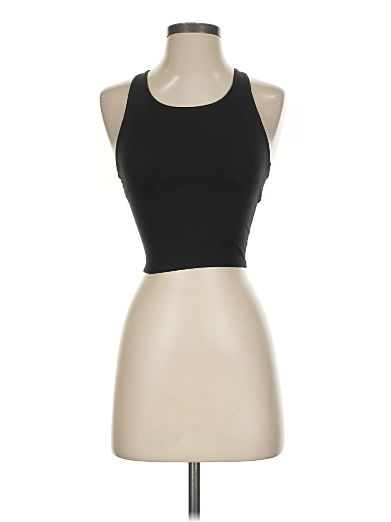 Pre-owned Athletic Works Tank Top Black Halter Neckline Tops