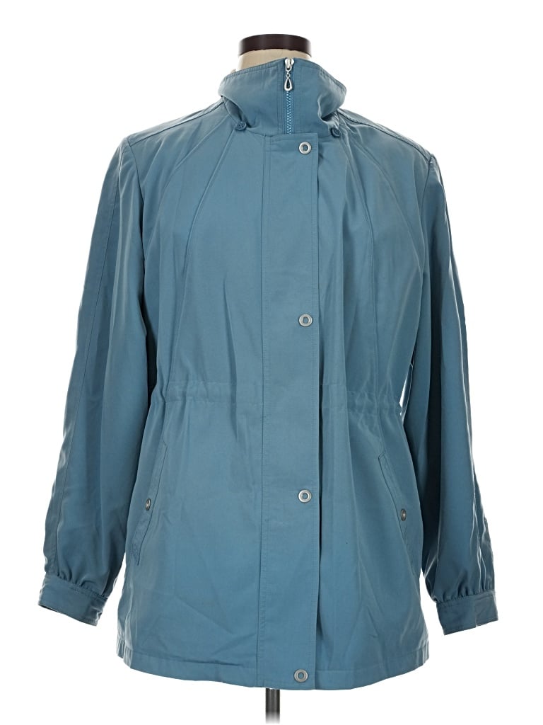 Pre-owned St. John's Bay Raincoat In Blue