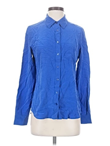 Equipment Long Sleeve Silk Top (view 1)