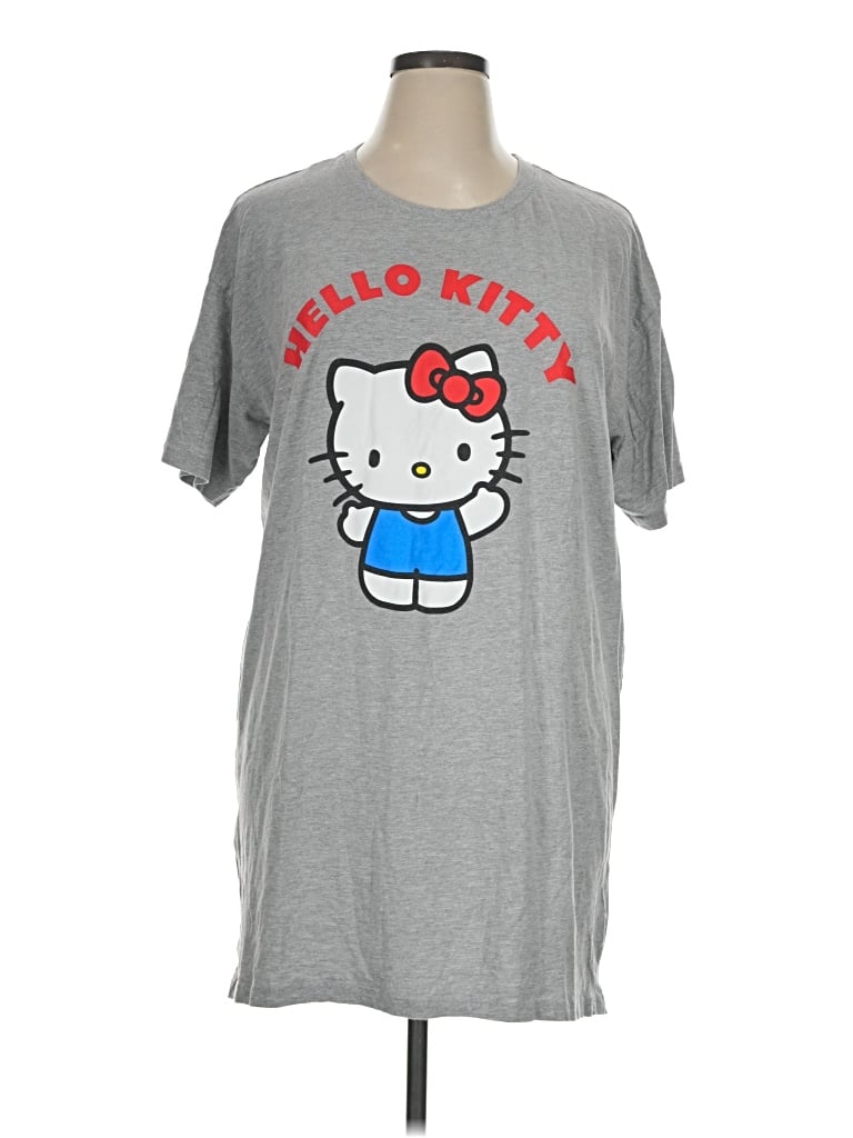 Pre-owned Hello Kitty Short Sleeve T-shirt In Gray