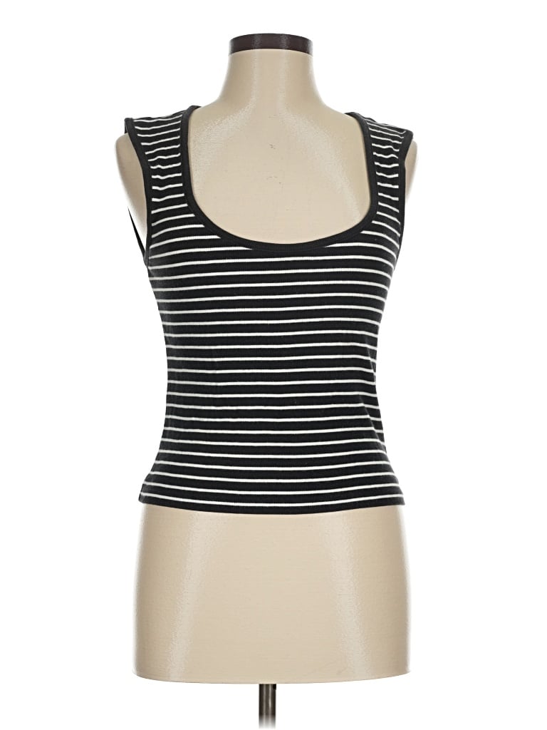 Pre-owned Jcrew Tank Top Black Square Neckline Tops