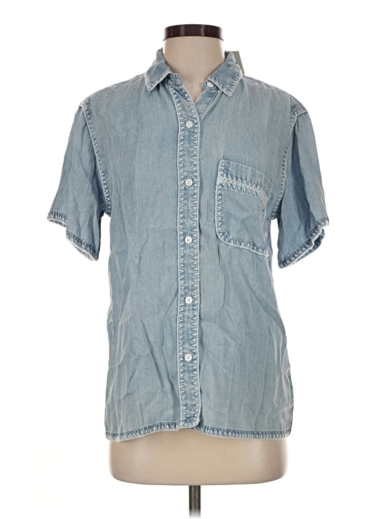 Rails Short Sleeve Button Down Shirt In Blue
