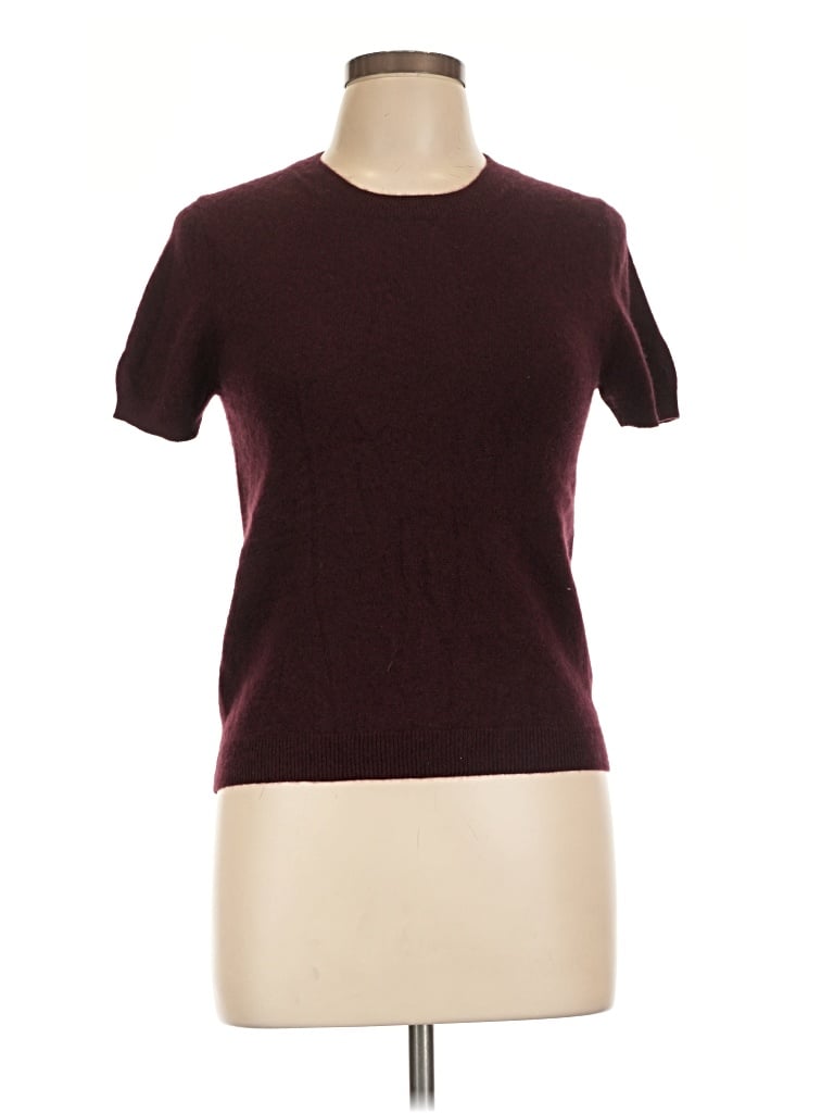 Pre-owned Quince Cardigan Sweater In Burgundy