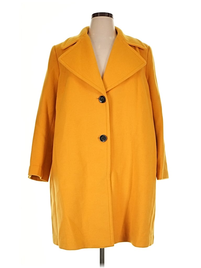 Pre-owned Sam Edelman Wool Coat In Yellow