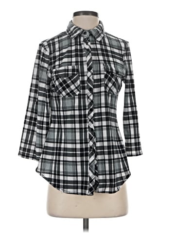 Eden & Olivia 3/4 Sleeve Button-Down Shirt (view 1)
