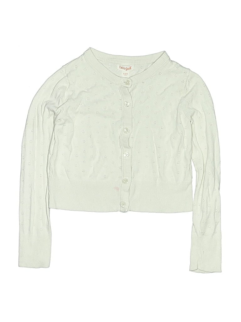 Pre-owned Cat & Jack Kids' Cardigan Sweater In Green