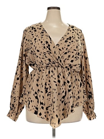 Shein Curve Long Sleeve Blouse (view 1)