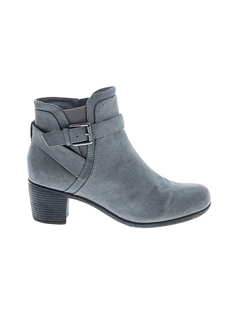 Pre-owned Croft & Barrow Ankle Boots In Gray