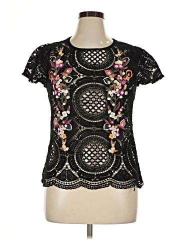 INC International Concepts Short Sleeve Blouse (view 1)