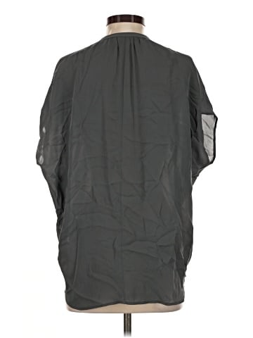 Vince. Short Sleeve Silk Top (view 2)