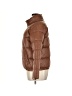 Sebby 100% Polyurethane Solid Brown Jacket Size XL - photo 5