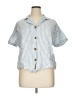 dip Stripes Blue Short Sleeve Blouse Size 1X - photo 1