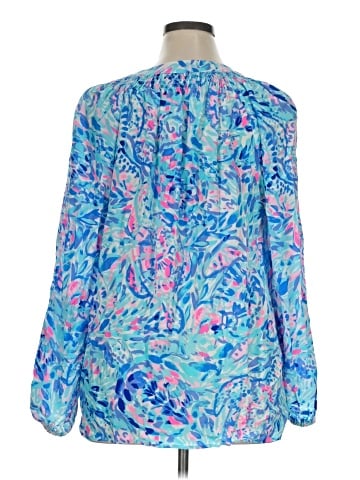 Lilly Pulitzer Long Sleeve Silk Top (view 2)