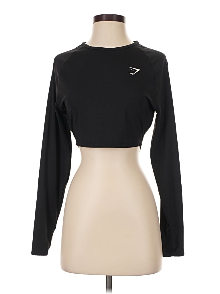 Pre-owned Gymshark Long Sleeve T-shirt In Black