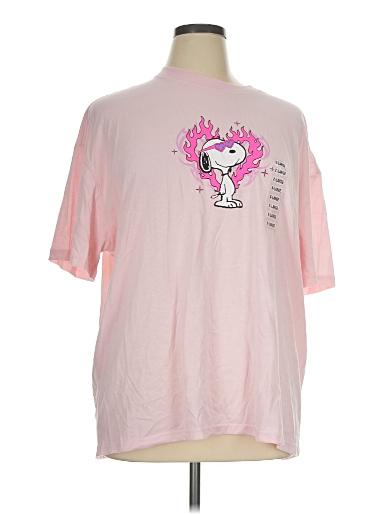 Peanuts Short Sleeve T-shirt In Pink