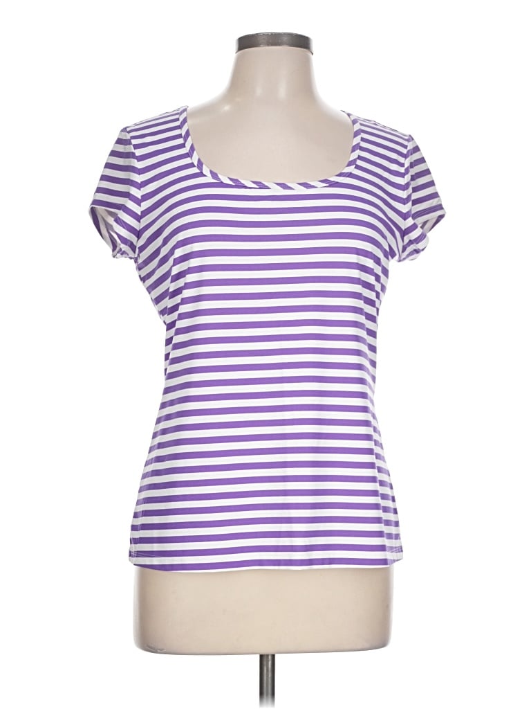Pre-owned J. Mclaughlin Short Sleeve T-shirt In Purple