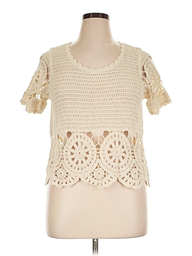 Pre-owned Solitaire Short Sleeve T-shirt In Ivory