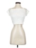 C'est Toi White Short Sleeve Top Size S - photo 1